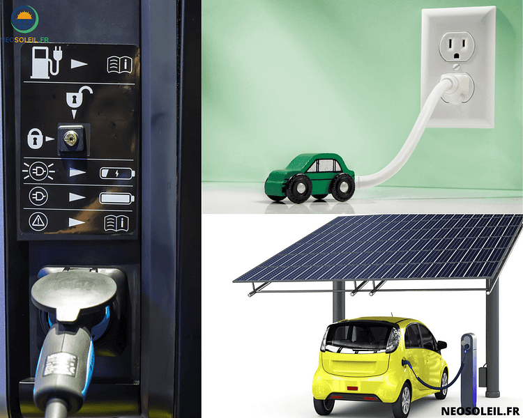 panneaux solaires et véhicules électriques
